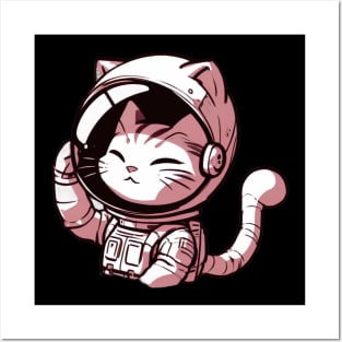 Cute astronaut cat Posters and Art